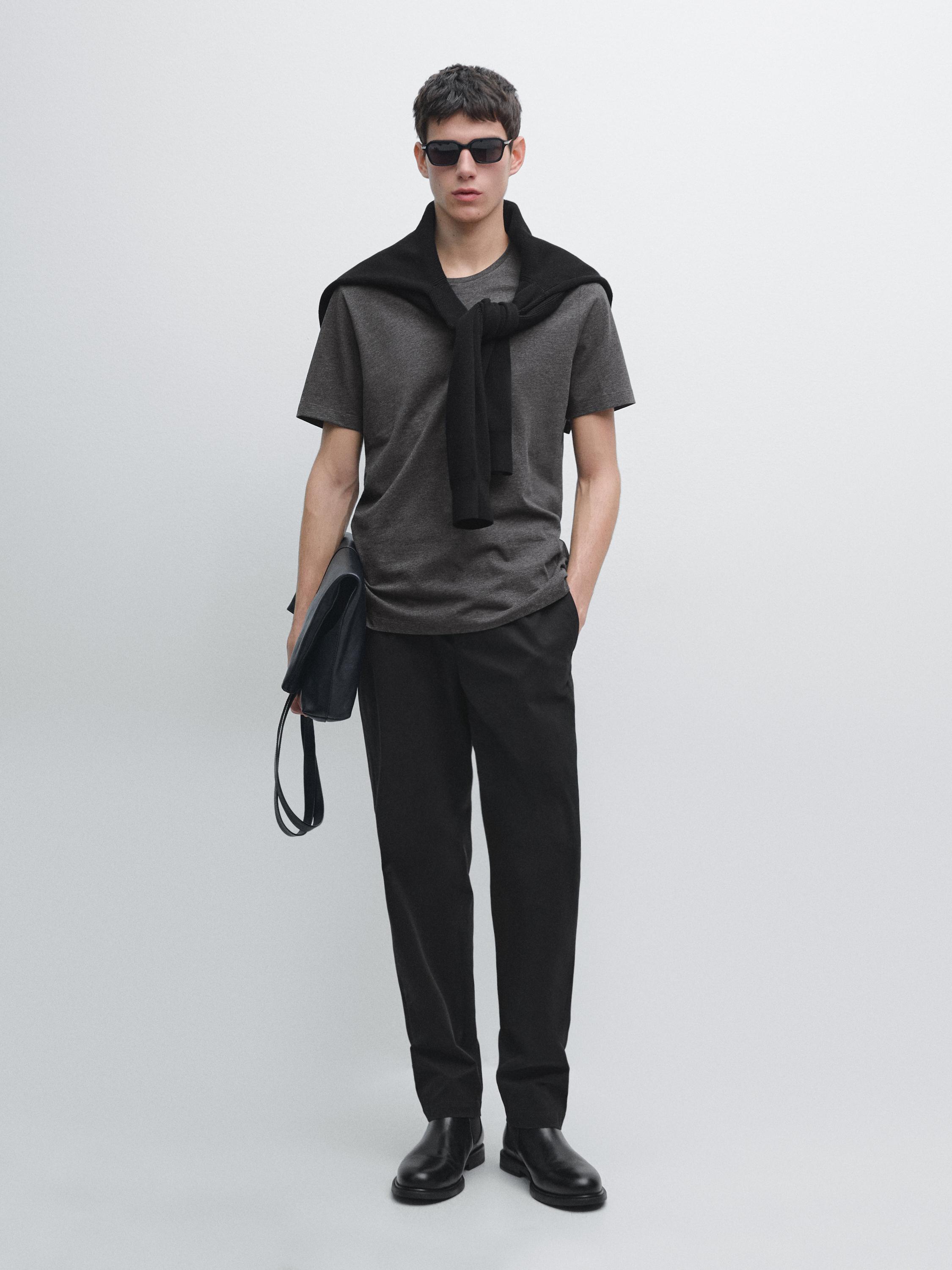 Short sleeve melange T-shirt